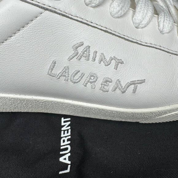 Saint Laurent Court Classic Python Low-Top 'White'| Womens: 38 - Picture 15 of 16